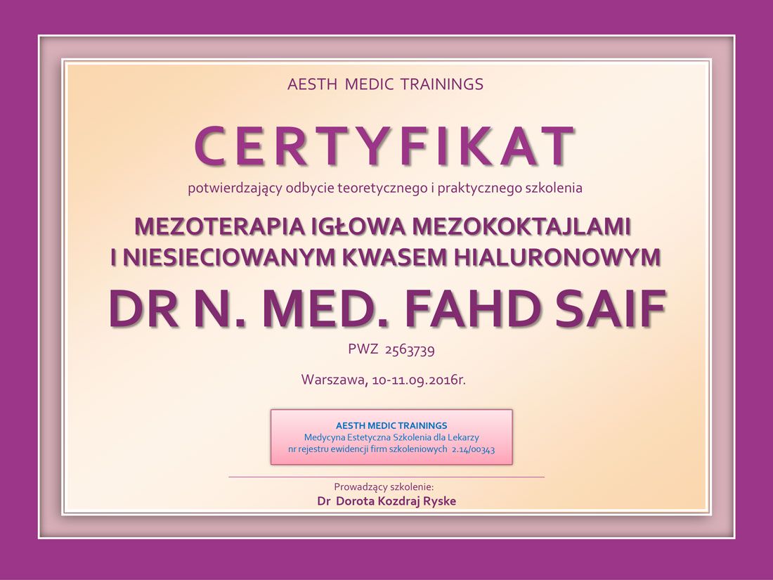 certyfikat-mezoterapia